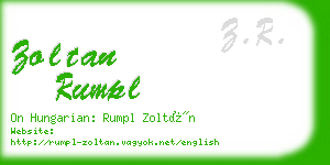 zoltan rumpl business card